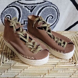 Carolina K. Mila Suede Platform Espaidrille Sandals *Never Worn*